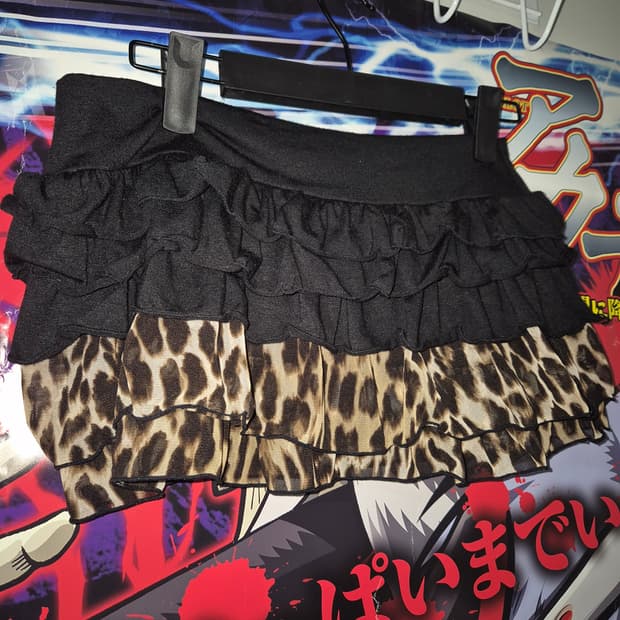 다이아 호피 캉캉 스커트