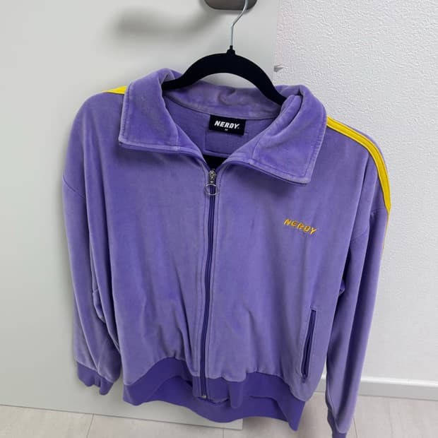 널디 벨벳 져지 트랙탑 퍼플 M