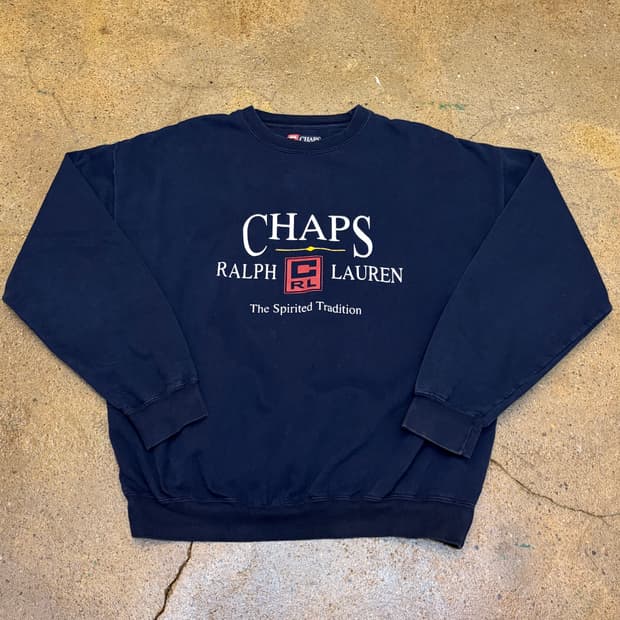 레어 90s 미국 빈티지 챕스 랄프로렌 빅로고 맨투맨
