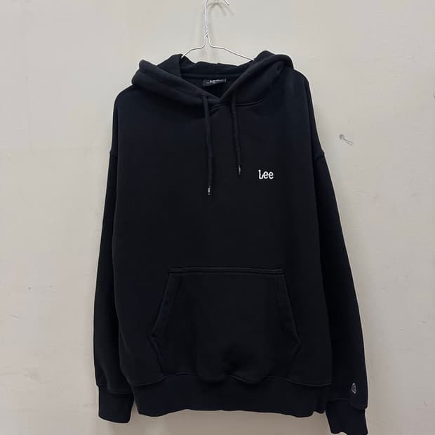 LEE 블랙 후드티