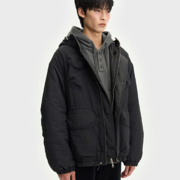 벨리에 가르송 패디드 점퍼 - 블랙 105