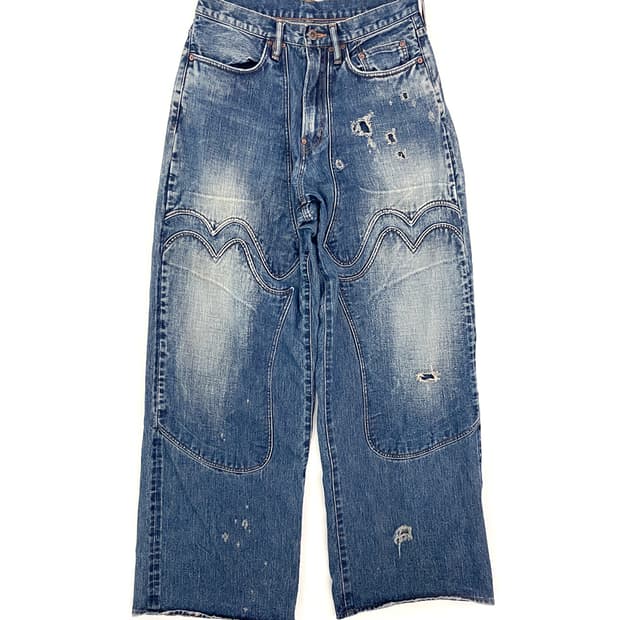 24SS 슈가힐 페이디드 모던 웨스턴 데님 와이드 트라우저 / 32