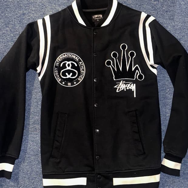 스투시 크라운로고 바시티 자켓