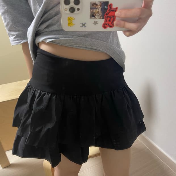 블랙 미니 스커트