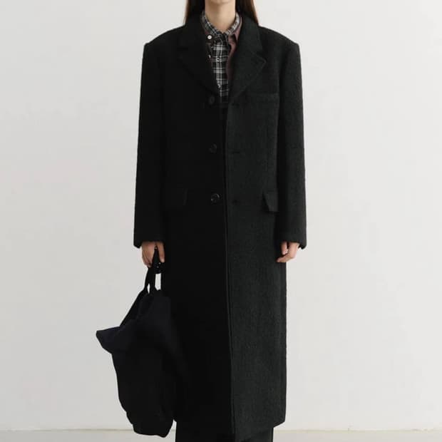 던스트 2way 3button 캐시미어 코트 xs