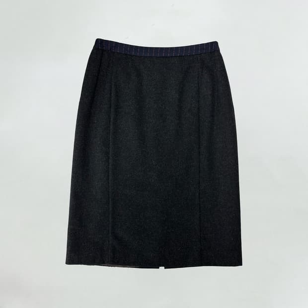 에트로 스펠 로고 울캐시미어 스커트