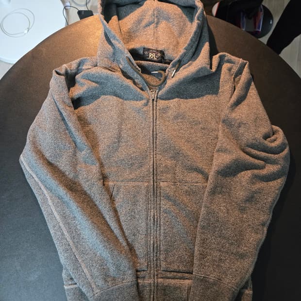 RRL 후드 집업 차콜 테리 자켓