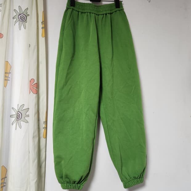 초록색 트레이닝 조거 팬츠 26~28