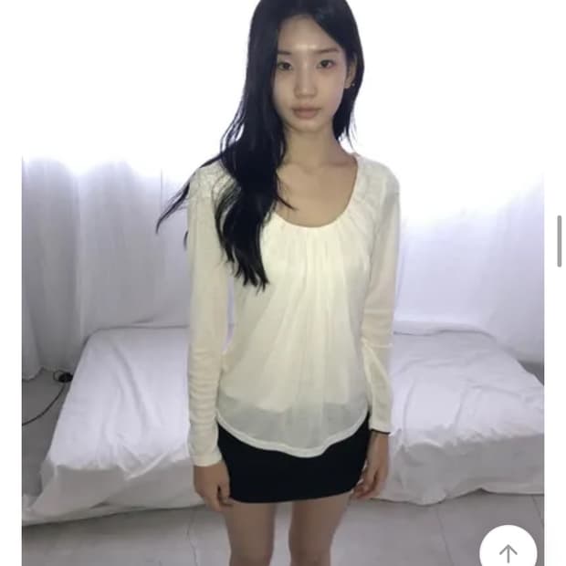 사토미라디오 드레이프 셔링탑 아이보리