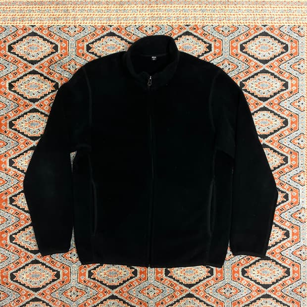 유니클로 블랙 플리스 집업 자켓 여성S