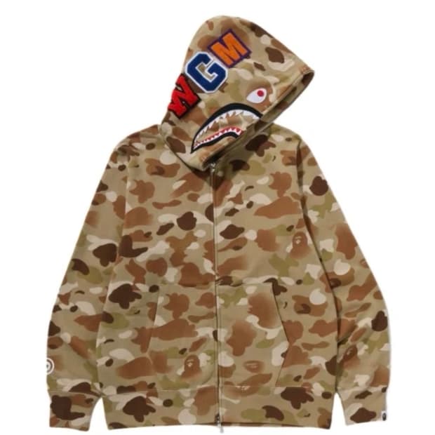 베이프 그라데이션 카모 후드집업