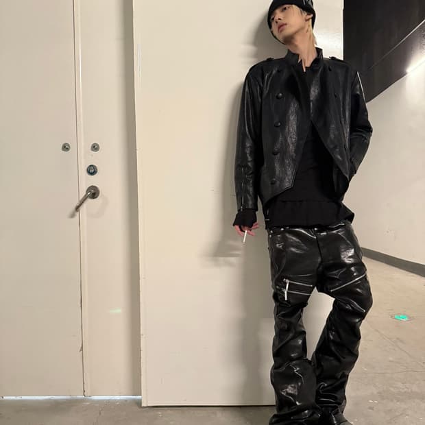 Opium Waxed Black Bootcut Denim