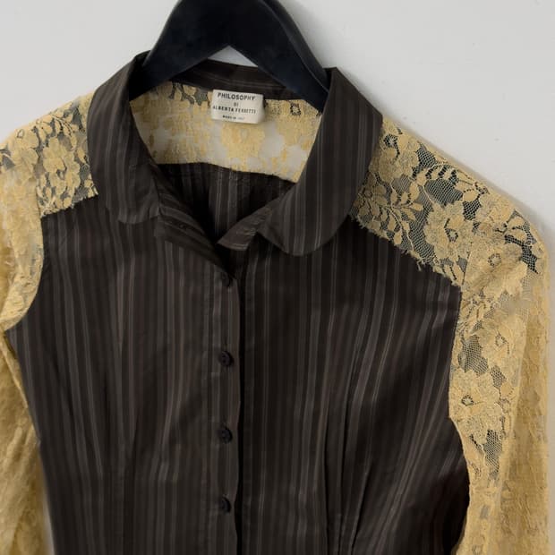 philosophy di alberta ferretti 레이스 셔츠 