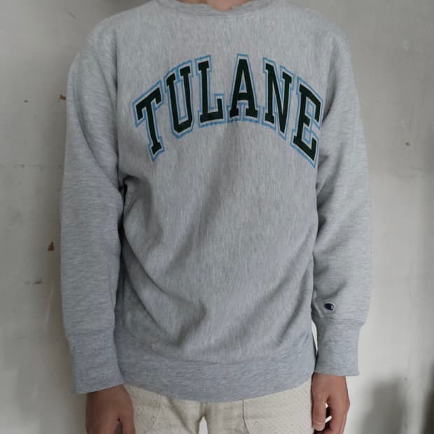 빈티지 90s 챔피온 TULANE UNIVERSITY 리버스위브후드티 L