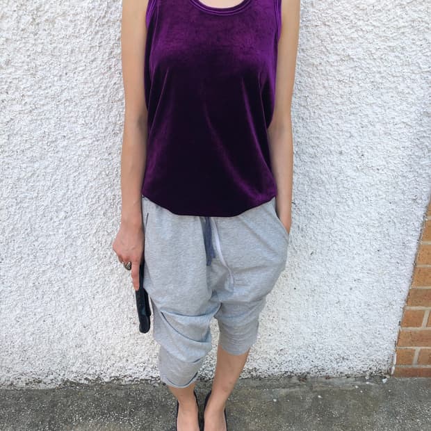 junya watanabe velvet sleeveless top