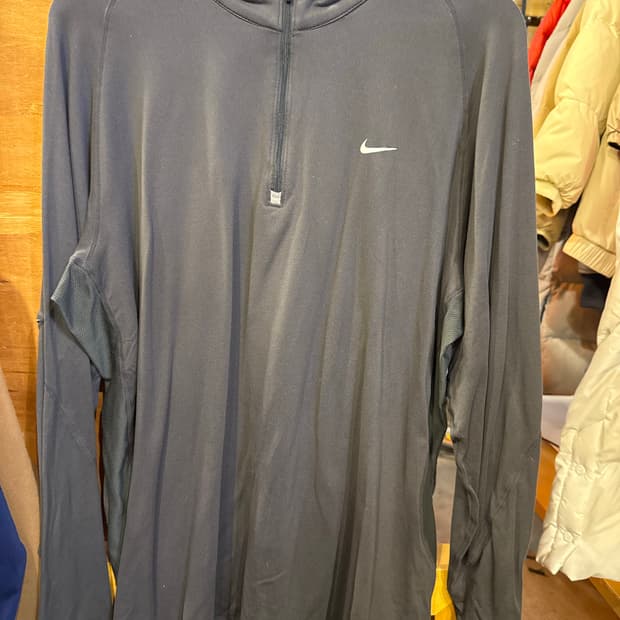 나이키 나일론 그레이 반집업