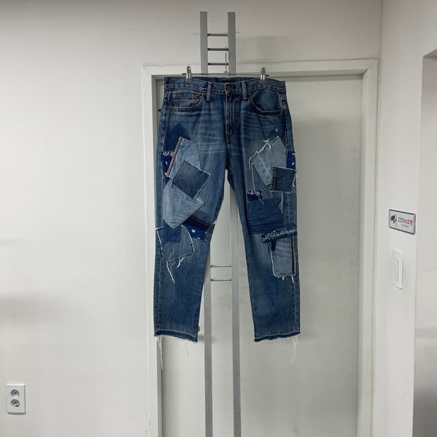 폴로 랄프로렌 패치워크 데님 팬츠 28