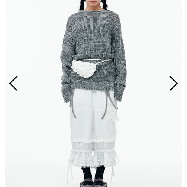 뚜오미오 글리터 스웨터 dusty blue