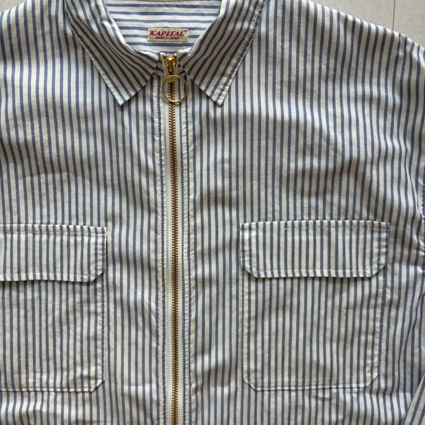 캐피탈 스트라이프 드리즐러 워크셔츠