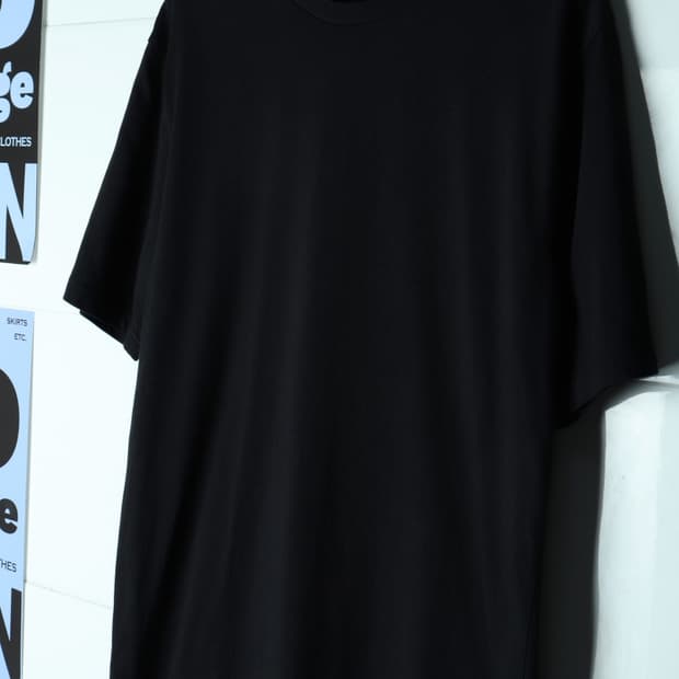 (L-XL) 무신사 스탠다드 반팔 티셔츠 블랙 무지 박시-H33332