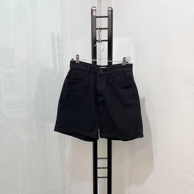(S)쓰리쿼터 검정반바지 블랙반바지 쇼츠 3319