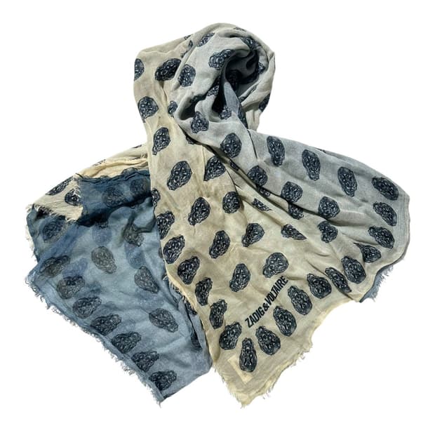 쟈딕 앤 볼테르 스컬 프린트 그라데이션 스카프