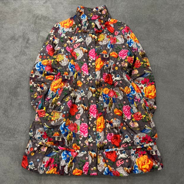 XL 오일릴리 플라워 패턴 점퍼