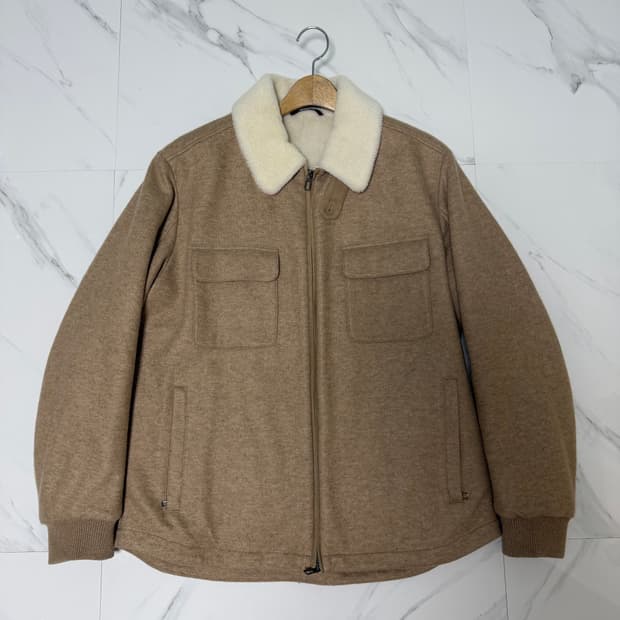 로로피아나 스웨이드 캐시미어 풀시어링 자켓 M