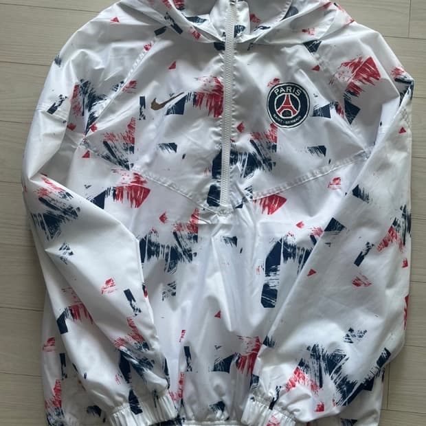 나이키 파리생제르망 PSG 나일론 하프집업 바람막이 L