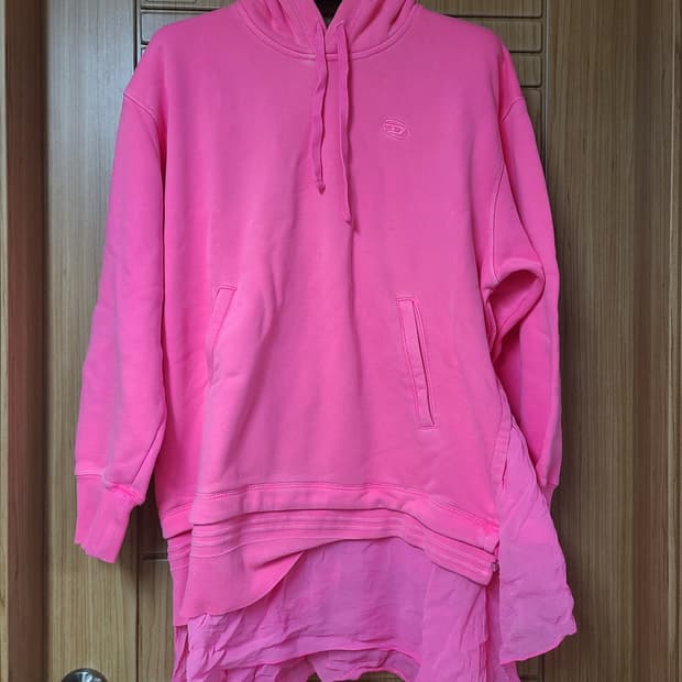 [S] 디젤 diesel 핑크 후드 원피스