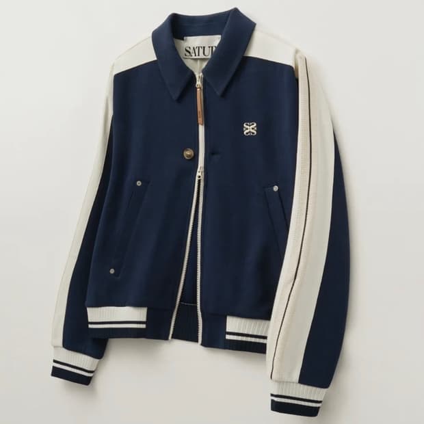 세터 로턴 칼라 트랙 집업 자켓 클래식 네이비m(새상품)