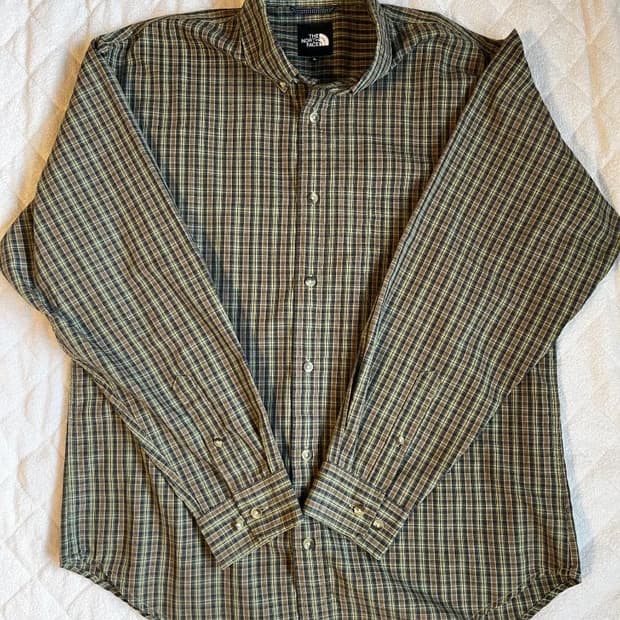 노스페이스 체크 셔츠