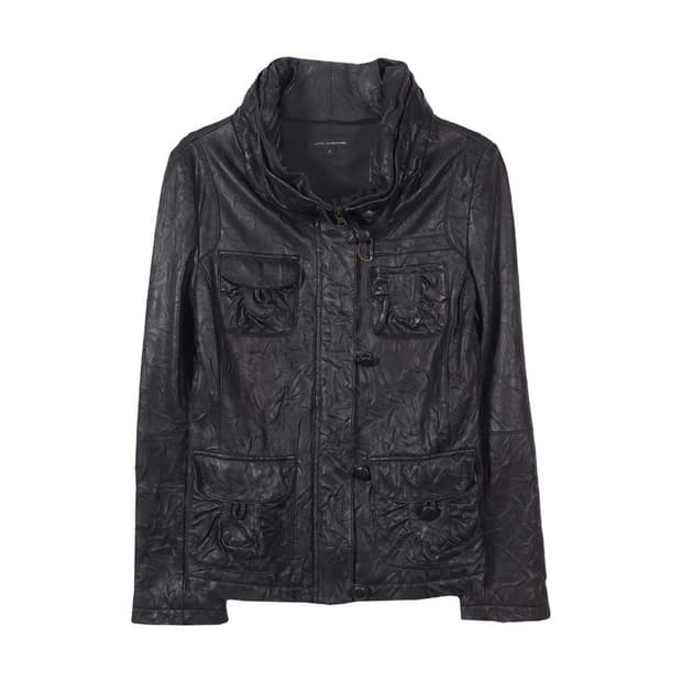 ATOS LOMBARDINI 빈티지 크링클 레더 멀티 포켓 자켓 S