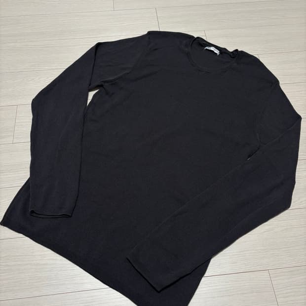 자라 립 슬림 핏 니트 챠콜 L(103-105)