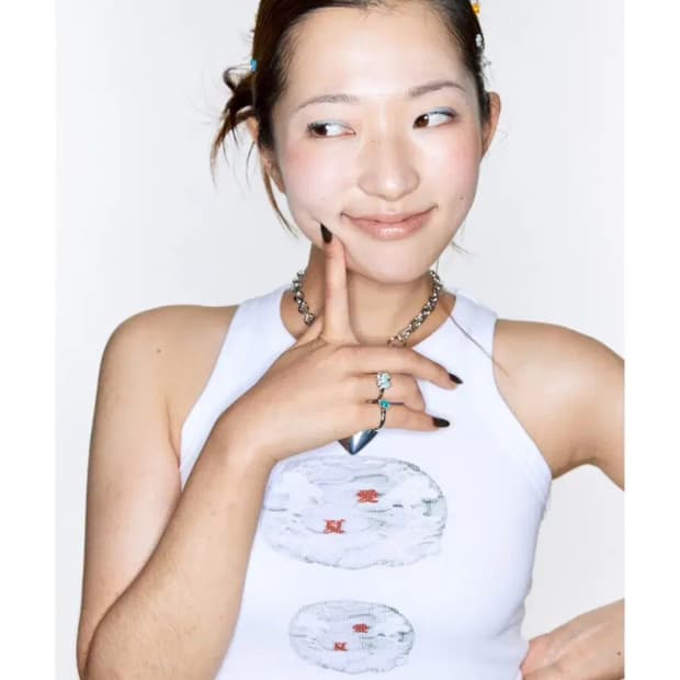 (새상품) 카시코 kashiko 나시 반팔 티셔츠 탑 홀터넥