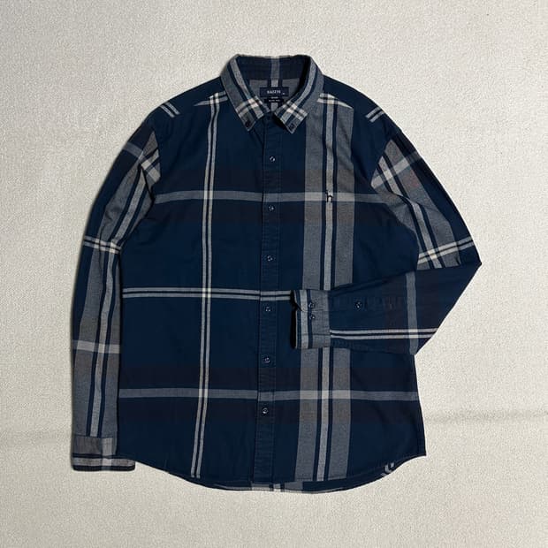 헤지스 슬림핏 체크 긴팔 셔츠