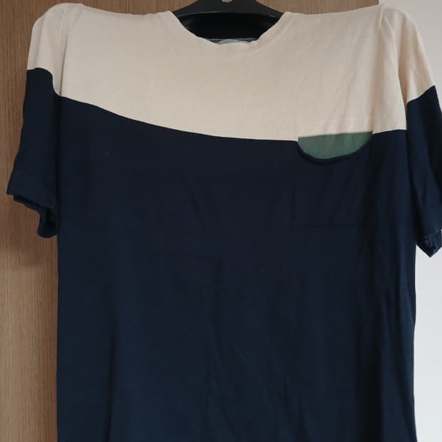 존 스메들리 배색 반팔 여름 니트 L