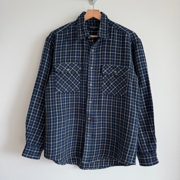 올드 유니클로(UNIQLO) 박스로고 플란넬 셔츠