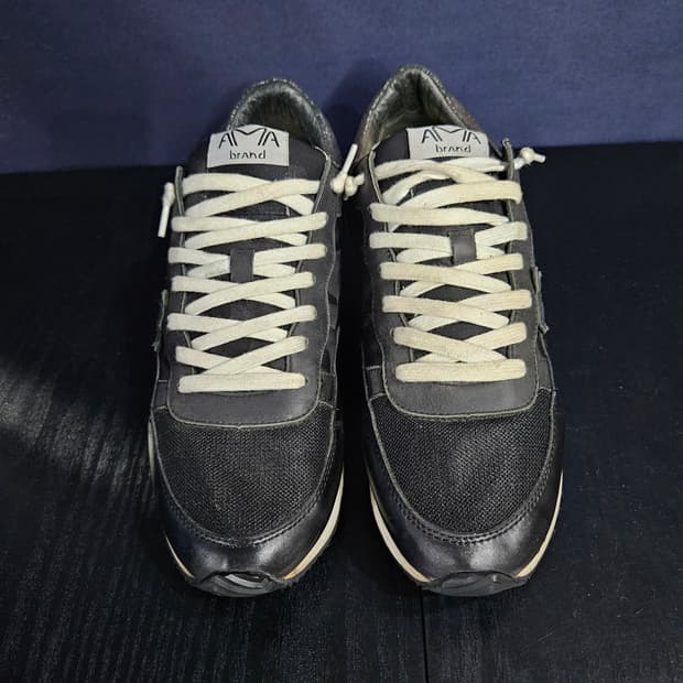 AMA 블랙 남성 42 스니커즈 