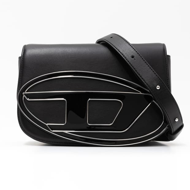 디젤 1DR 블랙 가죽 숄더백