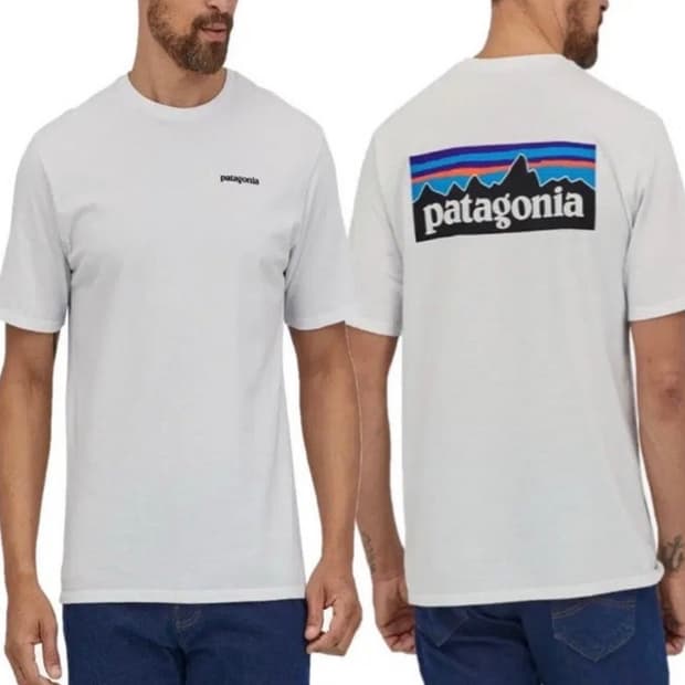 파타고니아 P-6 반팔 티셔츠 남여공용 화이트 XL사이즈 판매