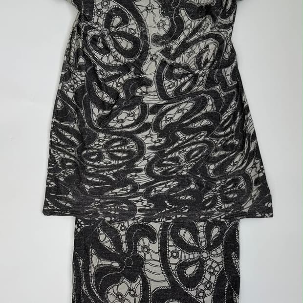 [M] 비비안 웨스트우드 앵글로마니아 비대칭 드레이프 롱 탑 원피스