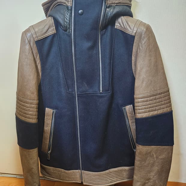 100 L) 솔리드 옴므 우영미 리얼 양가죽 캐시미어 무스탕 점퍼