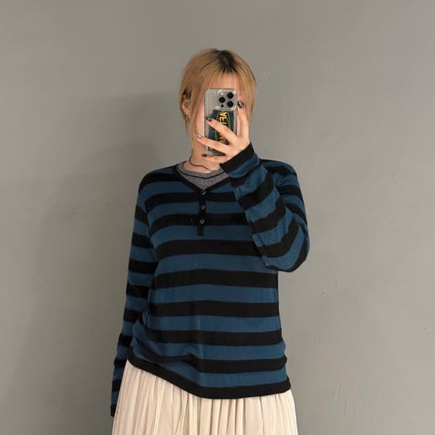 layered detail button-up long sleeve