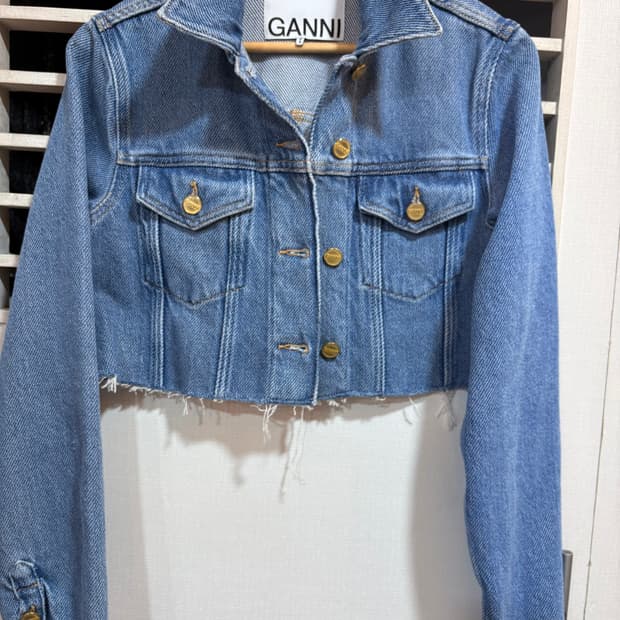 Ganni가니데님크롭자켓