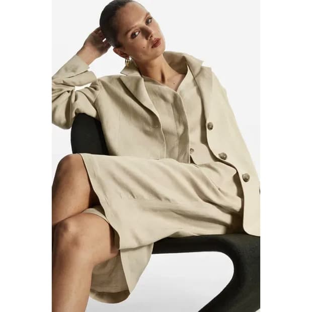 코스 COS 린넨 블렌드 블레이저