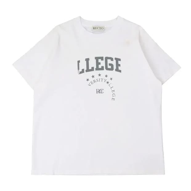 렉토 llege 로고 티셔츠