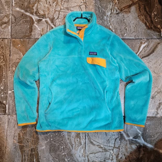 파타고니아 여성 플리스 풀오버 에메랄드 