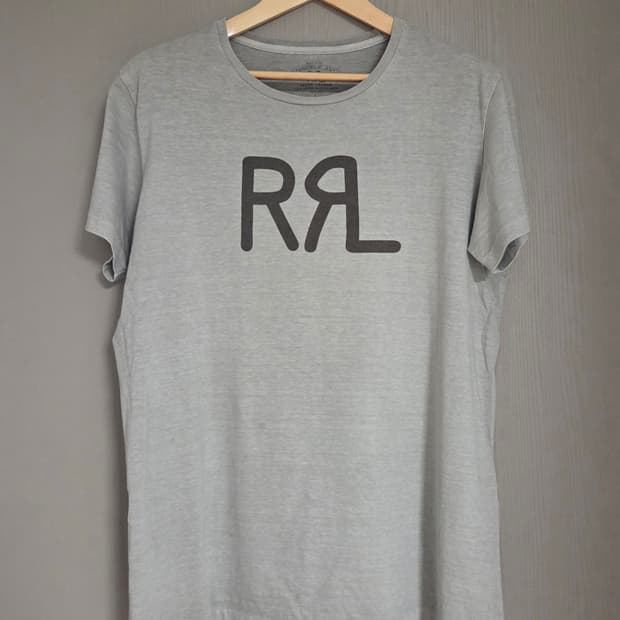RRL 더블알엘 랜치 로고 반팔 티셔츠 L 라이트그레이