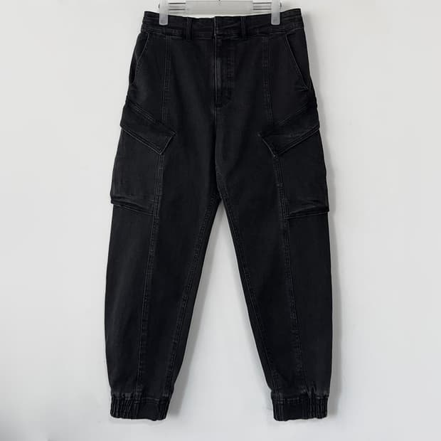 시스템옴므 카고 데님 조거 팬츠